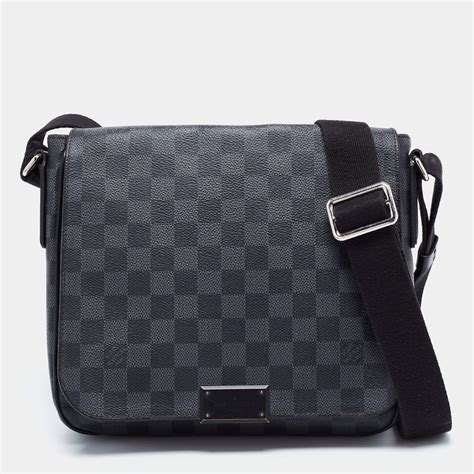 damier graphite canvas material